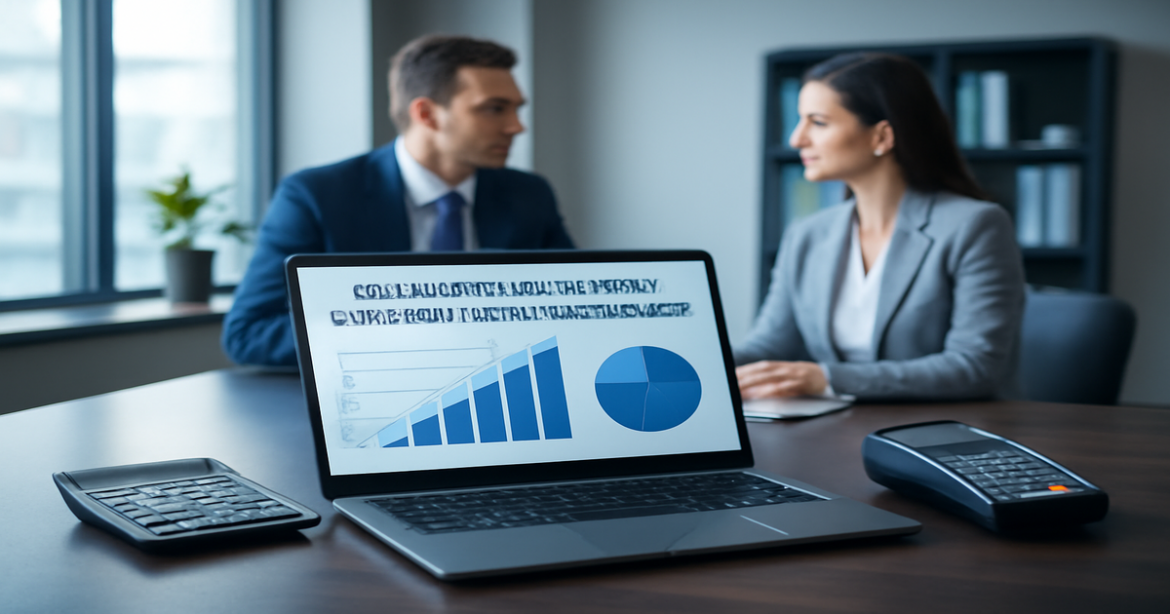 Professional image illustrating эквайринг для малого бизнеса: сравнение тарифов in a modern office setting.