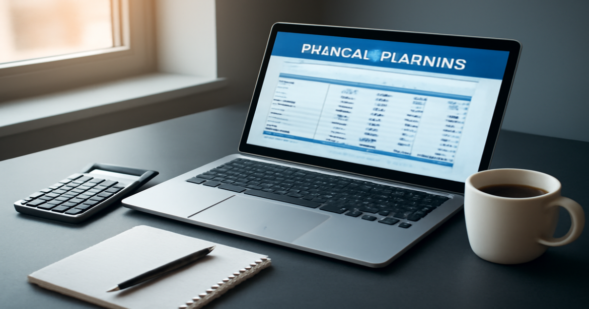 Professional workspace for финансовое планирование with tools for budgeting and finance.