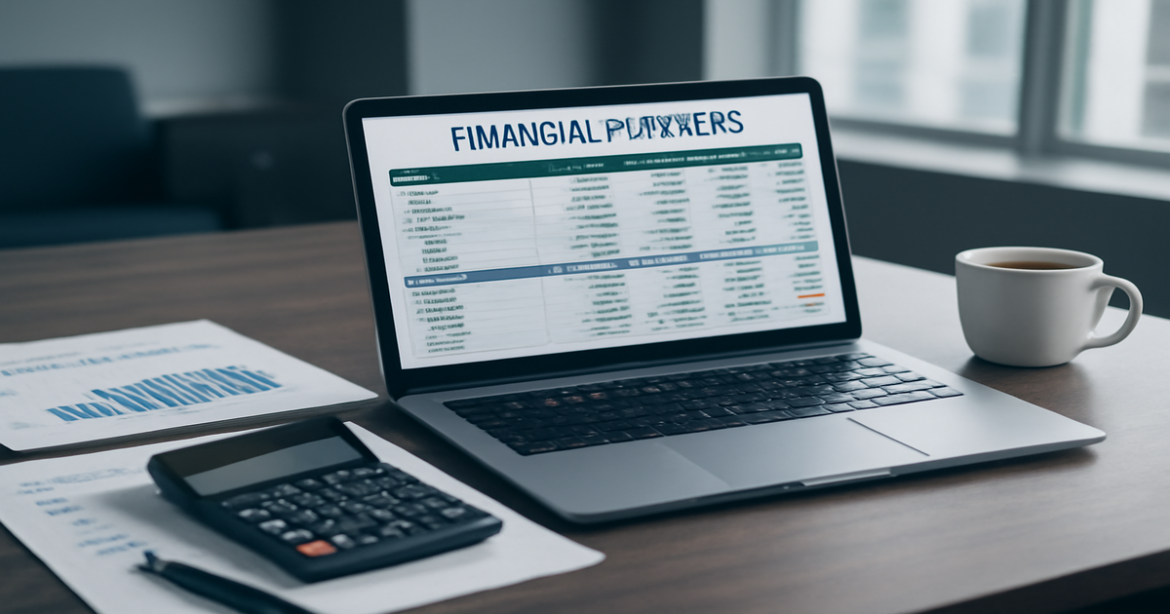 High-quality image of financial planning tools for family budgeting, emphasizing stability and professionalism.