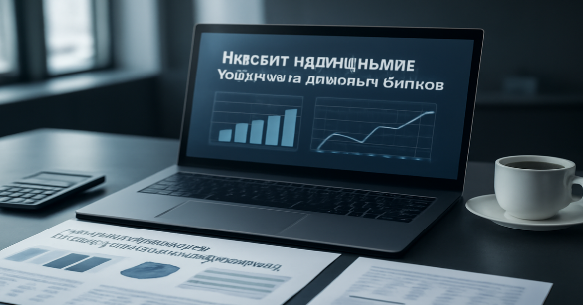 Кредит наличными: сравнение условий банков in a modern finance office setting.