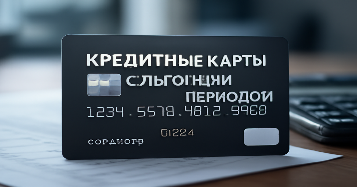 Image of a credit card representing кредитные карты с льготным периодом for a finance article.