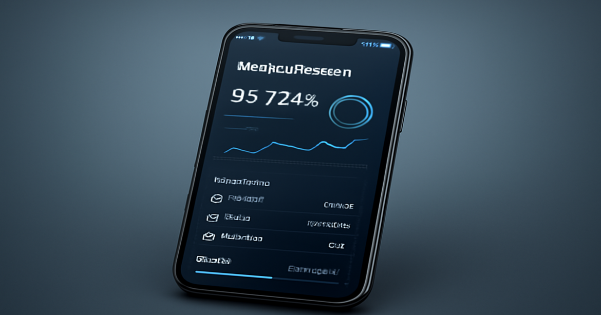 A modern mobile banking app interface showcasing онлайн-банкинг features for efficient financial management.