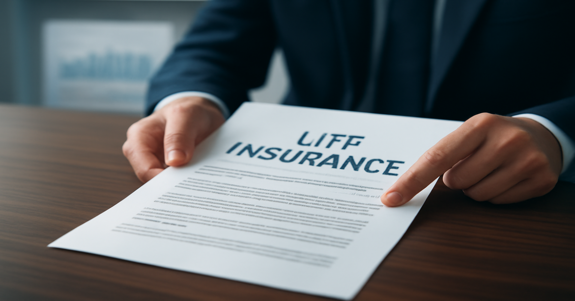 Life insurance policy document on a desk, symbolizing financial protection and security.