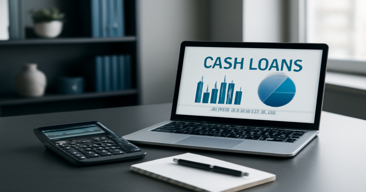 A professional image illustrating cash loans conditions in a modern banking setting.