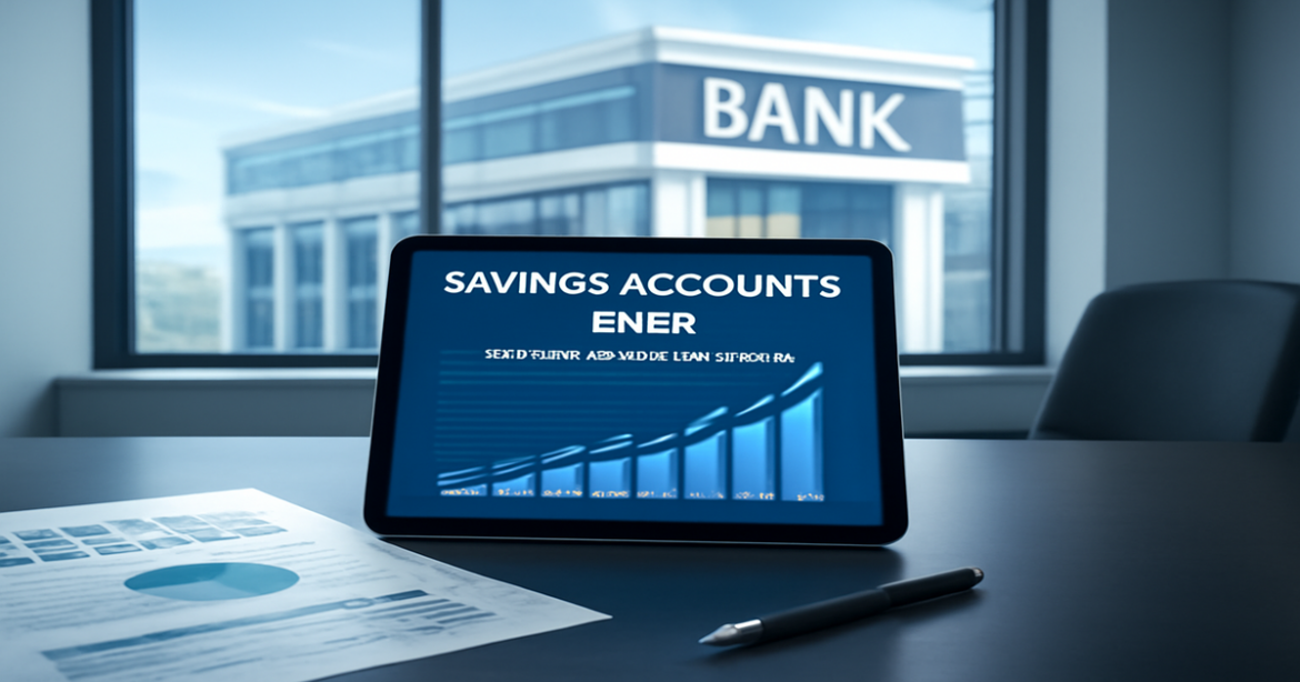 A professional banking image showcasing вклады 2026 with financial documents and a modern office setting.