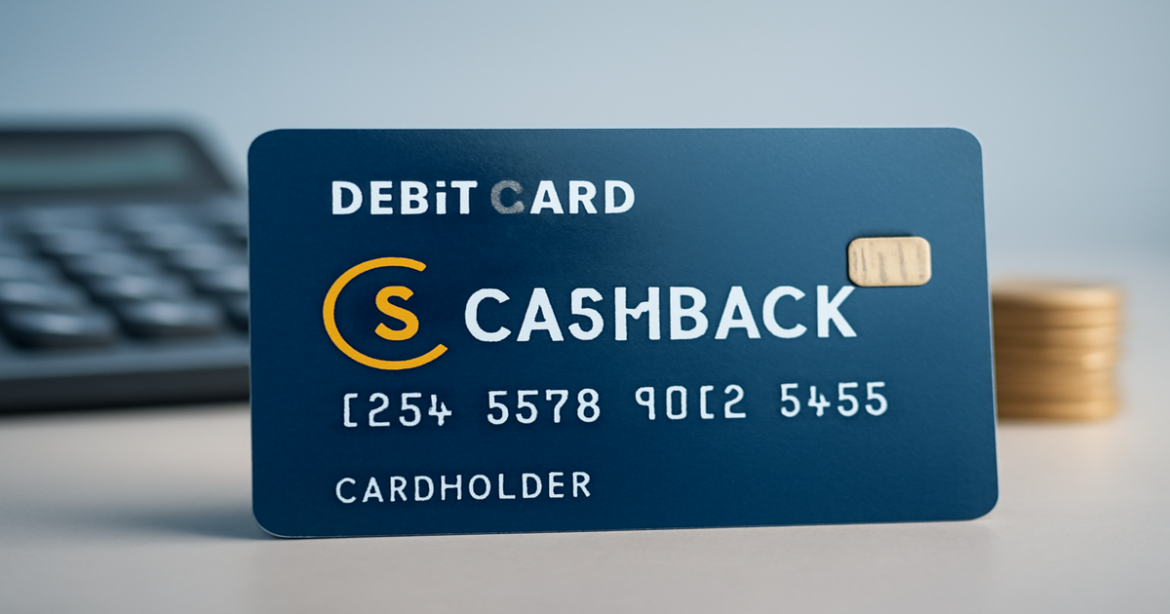 Image of a debit card with cashback symbol, representing дебетовые карты с кешбэком.