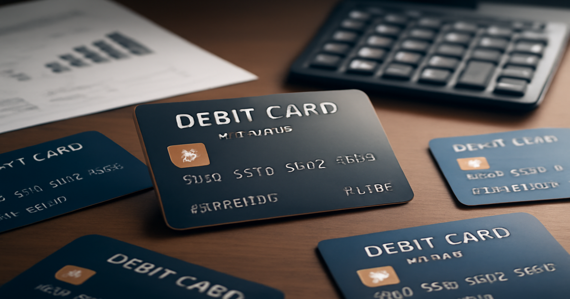 A professional image of debit cards с кешбеком highlighting financial planning and benefits.