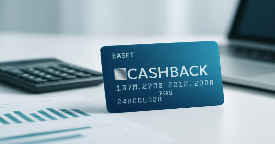 A debit card with cashback feature highlighting banking and finance concepts.