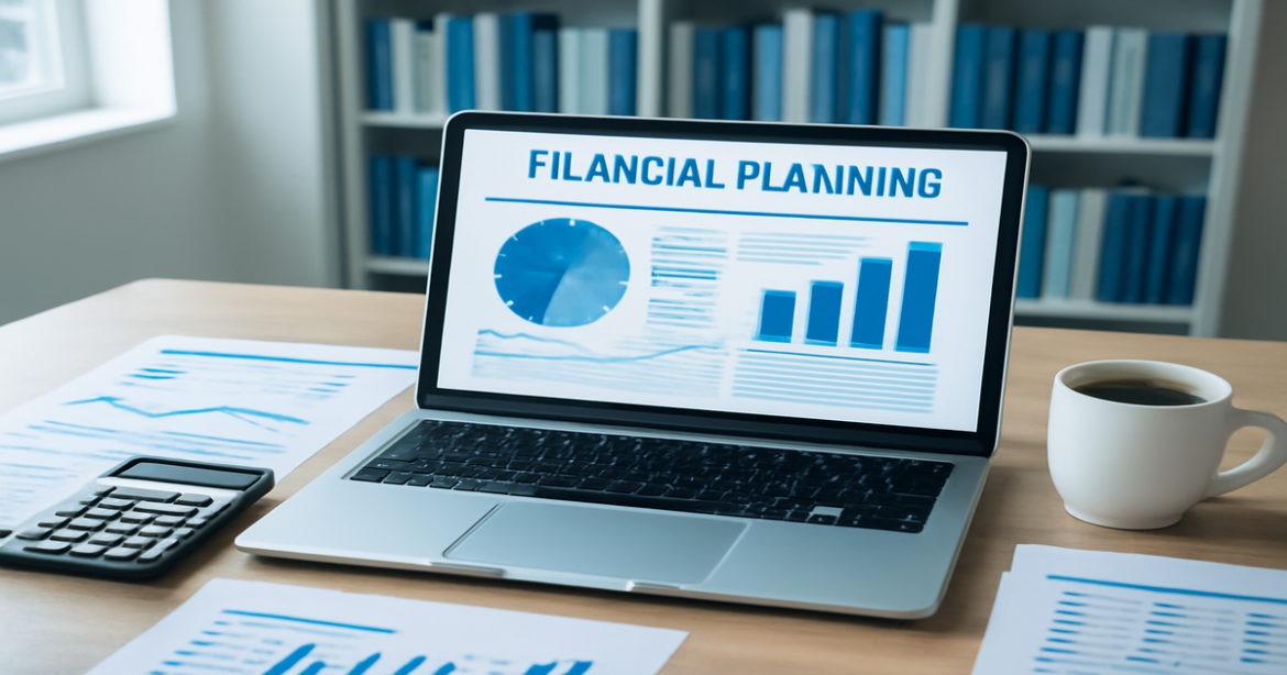 Professional image depicting financial planning tools for family budgeting.