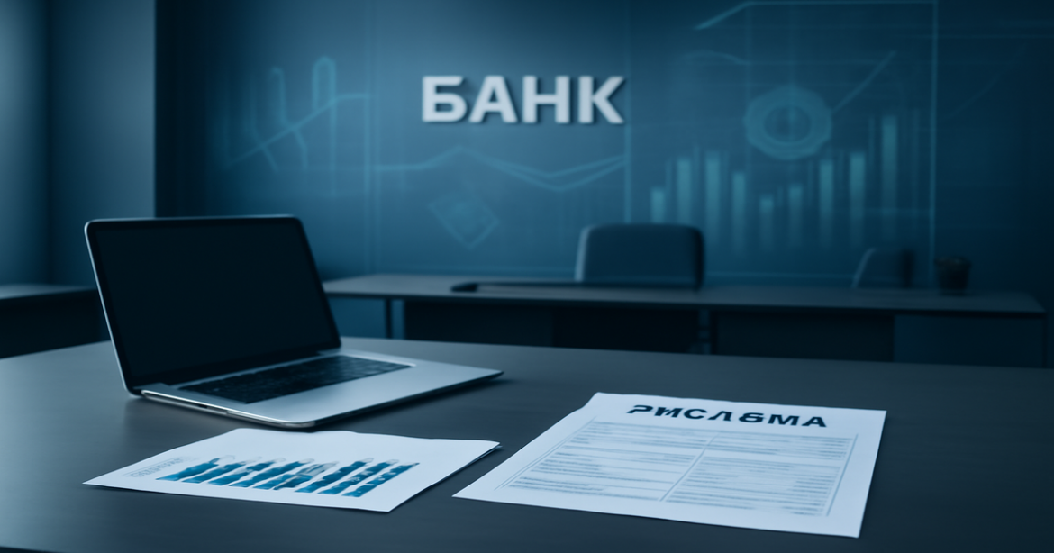 Professional bank office representing ипотека and finance, suitable for web use.