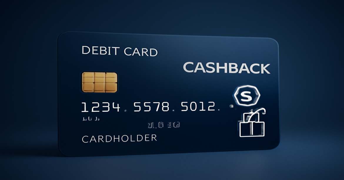 Professional image of a дебетовая карта с кэшбеком, symbolizing financial benefits and smart spending.