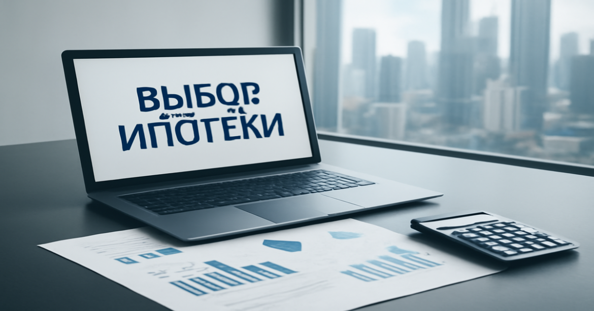 A professional image illustrating выбор ипотеки in a modern office environment.
