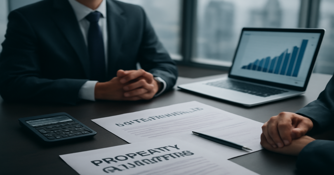 Professional consultation on страхование жизни and property insurance in an office setting.