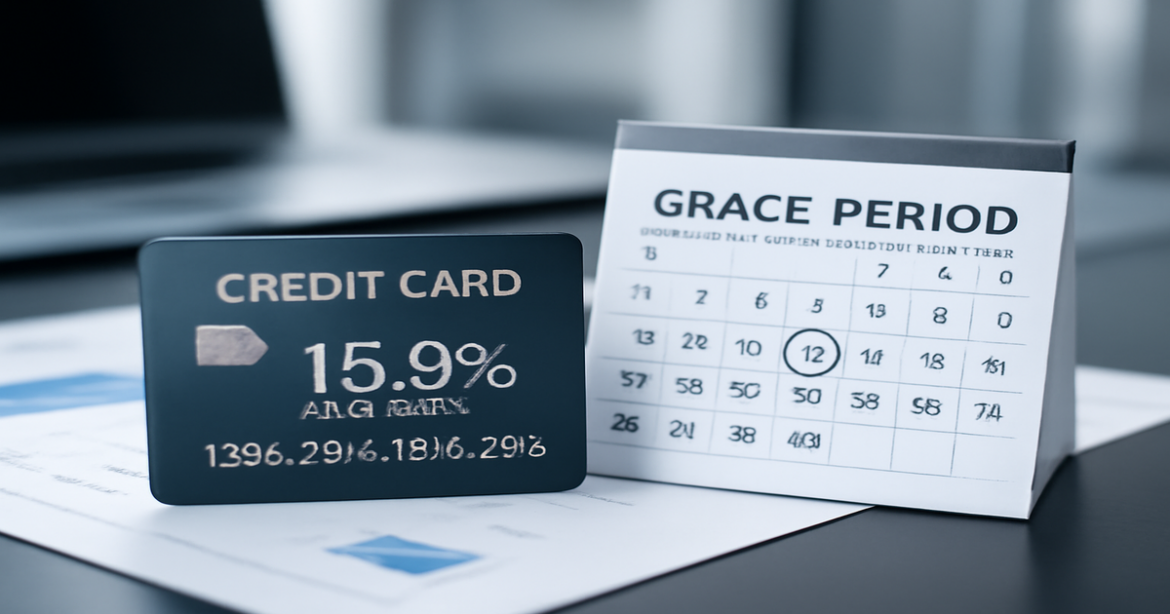 Credit cards со льготным периодом in a professional office setting, highlighting financial benefits.