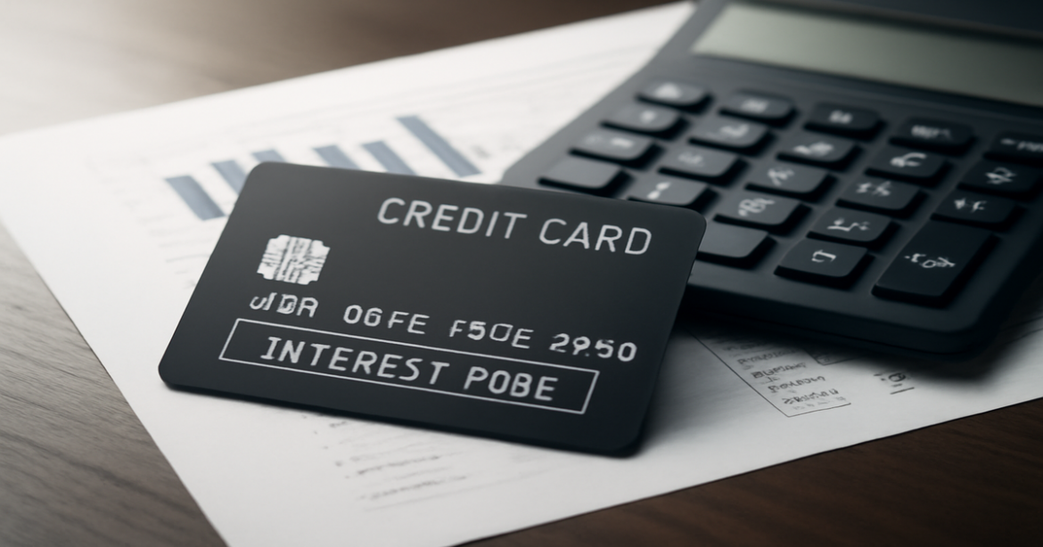 High-quality image of кредитные карты с льготным периодом on a desk with financial tools, emphasizing banking benefits.