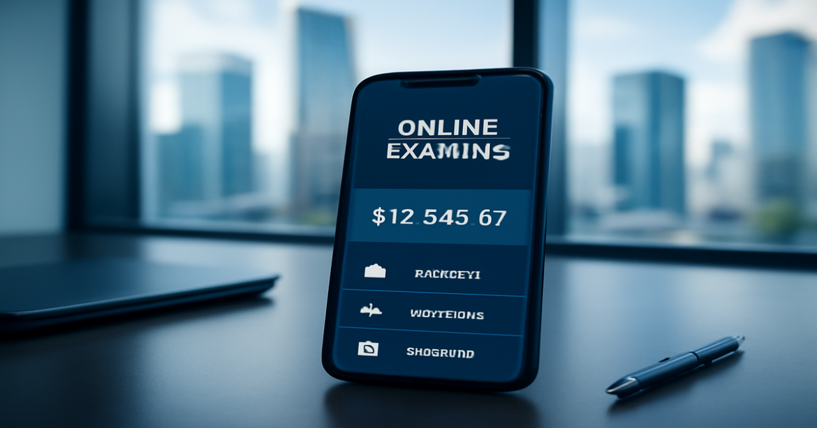An image illustrating online-банкинг through a smartphone app, symbolizing finance management.
