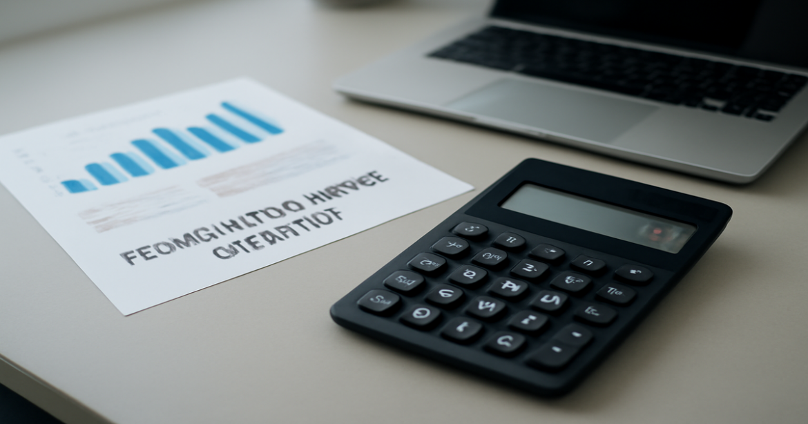 Professional image illustrating рефинансирование кредитов with financial documents and a calculator.