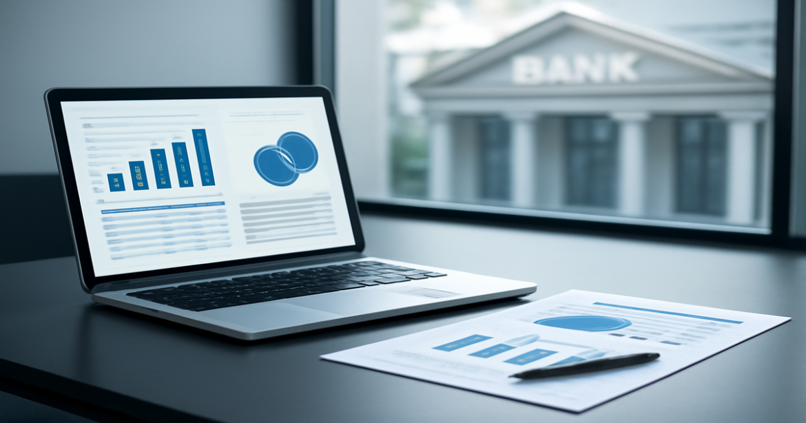 An office scene representing рефинансирование in finance and banking, conveying professionalism and trust.