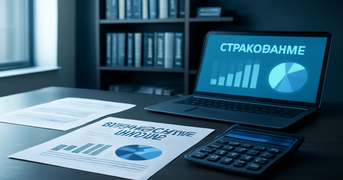 Professional image illustrating страхование жизни and financial planning in a secure office setting.