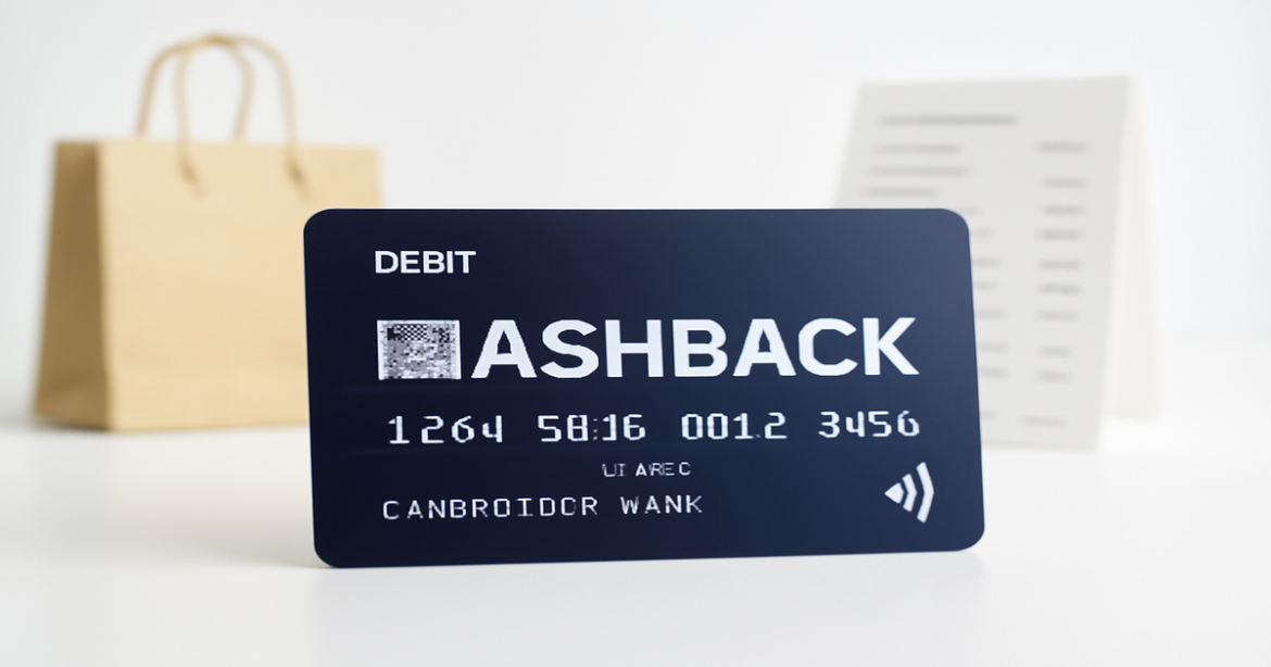 Image of a debit card с кэшбэком, highlighting financial savings and benefits for consumers.