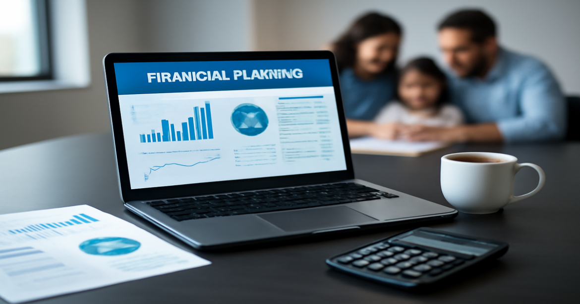 Professional image for financial planning article, focusing on budgeting and family finances.