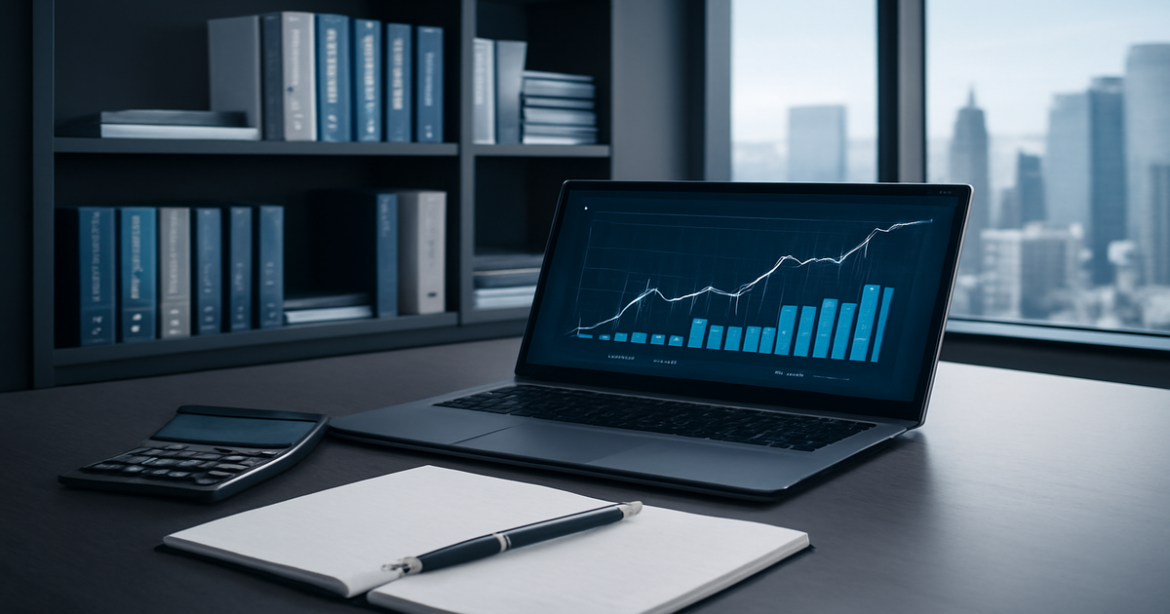Professional office scene illustrating рефинансирование кредитов and financial planning.