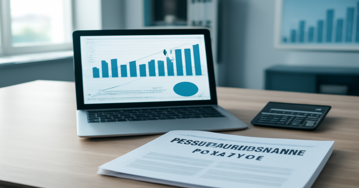 Professional image illustrating рефинансирование кредитов with financial documents and graphs.