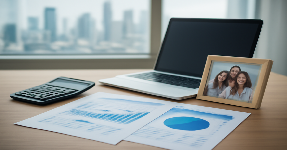 Professional image illustrating страхование жизни и имущества with a focus on financial planning.