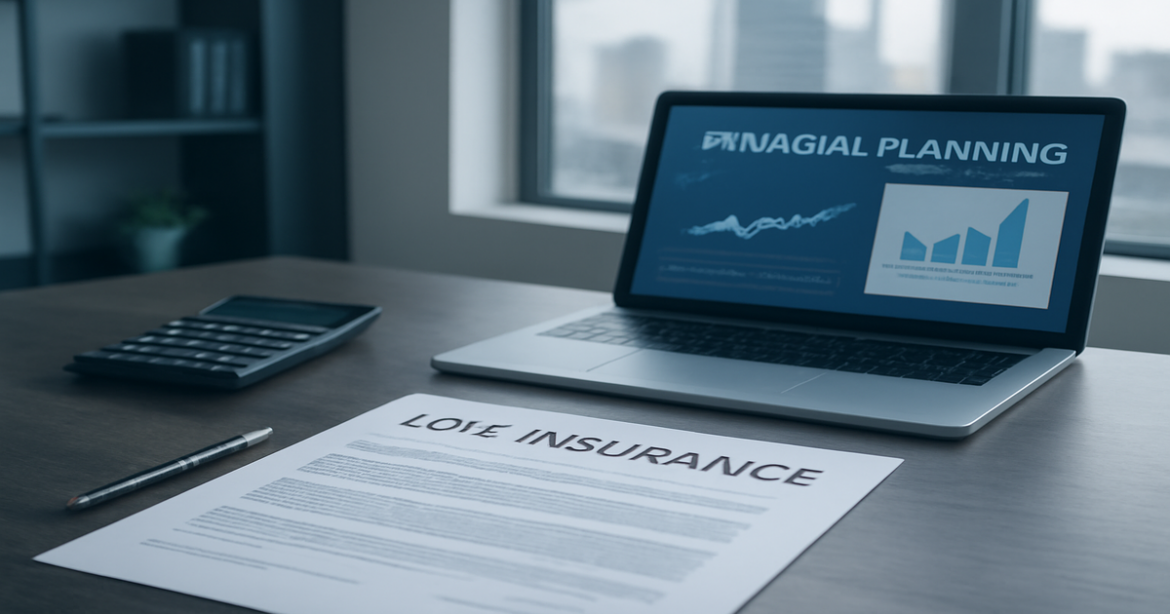 Professional image representing страхование жизни in a modern financial setting.