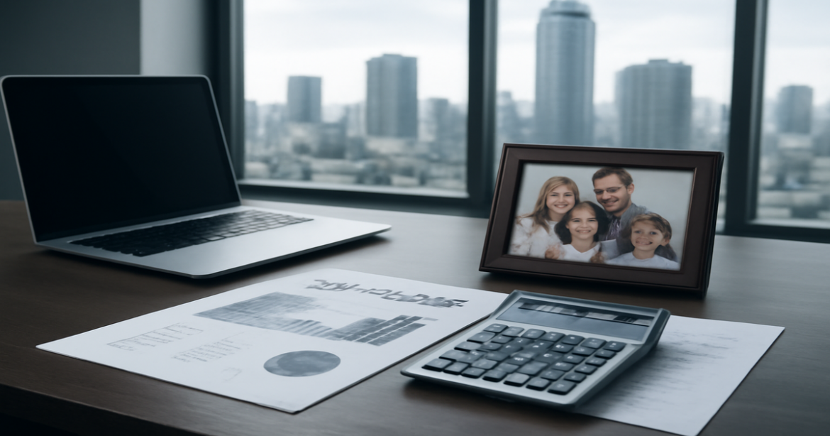 Professional image illustrating страхование жизни as a key to family financial security.