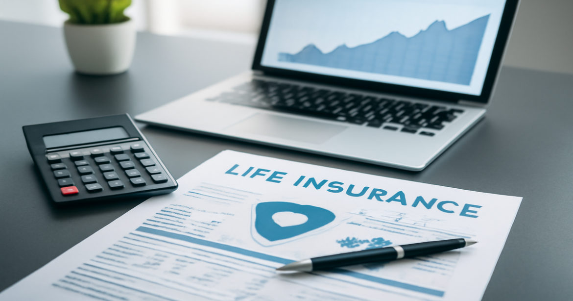 Professional image representing страхование жизни and financial planning, suitable for web use.