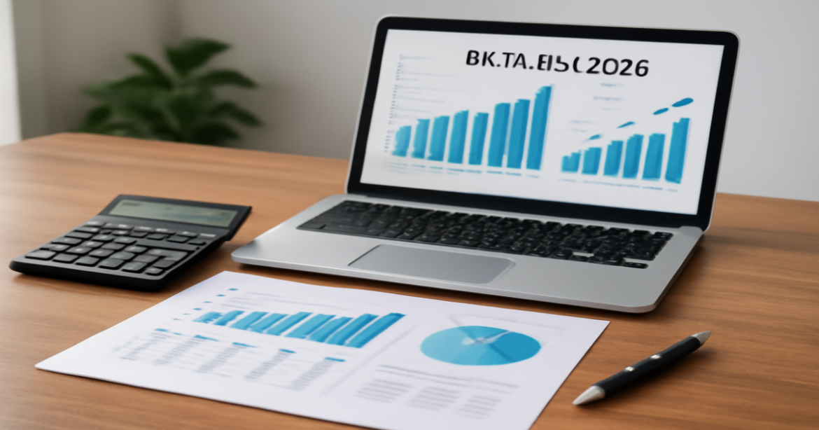 Professional workspace showcasing finance tools and documents related to вклады 2026.
