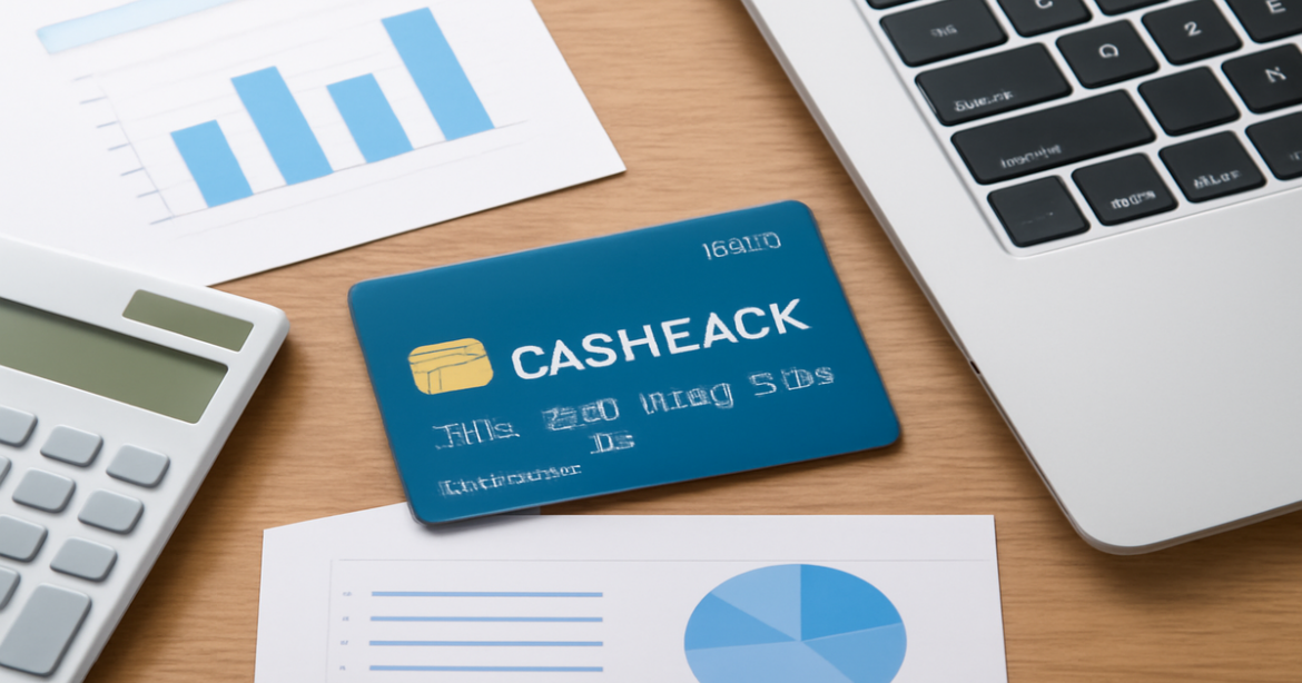 High-quality image of a дебетовая карта с кэшбеком surrounded by financial tools, emphasizing savings and planning.
