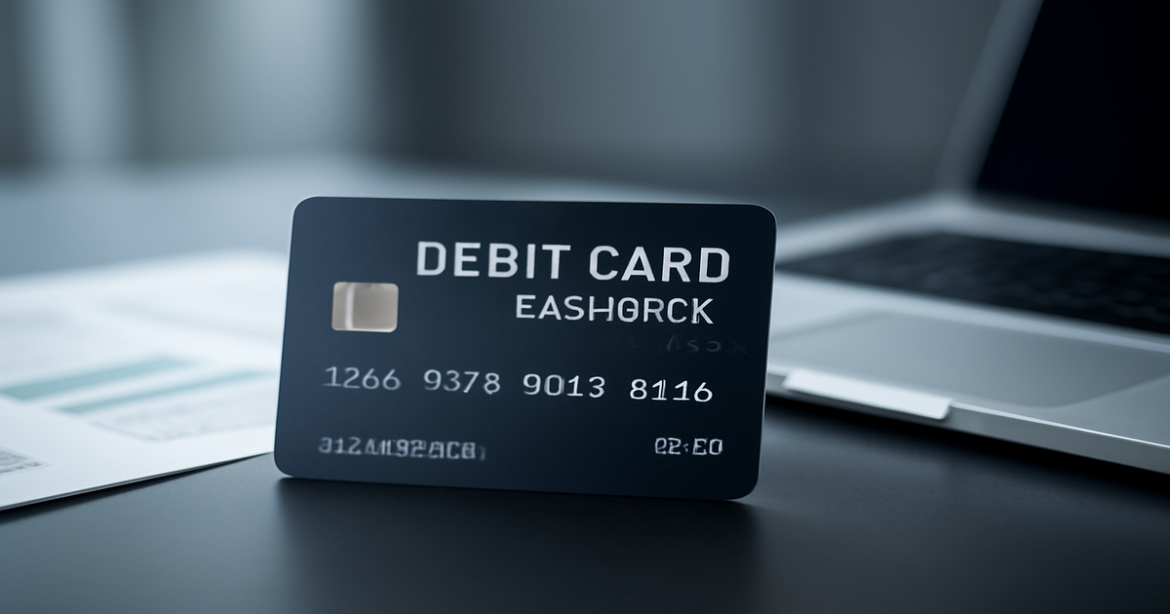High-quality image of дебетовые карты с кэшбеком on a desk with financial documents, conveying trust in banking.