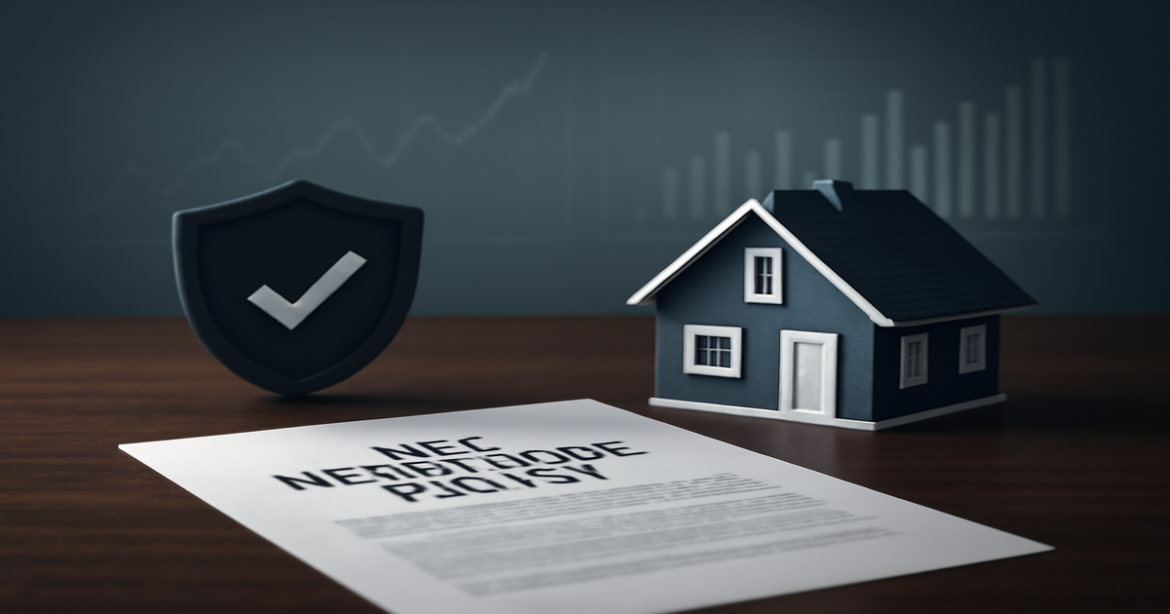 Professional image illustrating страхование жизни and property insurance for financial security.